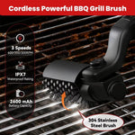 Electric BBQ Cleaner Brush Wireless Stainless Steel Rotary Grill Brush for Outdoor Grill Steam BBQ Cleaning Brush Accessoires