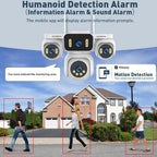 LS VISION 10K 20MP Four Screens WiFi Security Camera Outdoor Four Lens 12X Optical Zoom Two Way Audio Auto Tracking CCTV Cameras