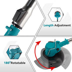 YOFIDRA Electric Lawn Mower 1500W 100-135cm Cordless Foldable Trimmer Pruning Cutting Garden Power Tool For Makita Battery Pin