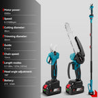 ONEVAN 5500W Brushless 3In1 Electric High Branch ChainSaw&Pruning Shear Cordless 8Inch Tree Cutting Tool For Makita Battery Pin