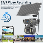 LS VISION 10MP Dual Screen 4G AOV Solar Camera 12X Optical Zoom Outdoor 24/7 Video Recording Auto Zoom Tracking Security Cameras