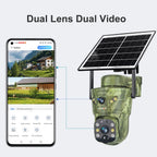 LS VISION 4K Dual Screen 4G Solar Trail Camera Outdoor WiFi PTZ PIR Detection 2-Way Talk Waterproof Wildlife Camera V380 Pro App