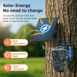 LS VISION 12MP 6K 15X Zoom Solar Camera Dual Screen Outdoor 4G/WIFI Three Lens PIR Detection Trail Camera Camouflage Forest Ubox