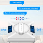 Robot Window Cleaner Liectroux YW509, 4-Way Water Spray,Home Glass Floor Window Robot Vacuum Cleaner,Strong Vacuum,Smart Memory