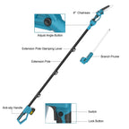 Gisam Brushless High Branch Saw & Hedge Trimmer Cordless Multifunction tool 2in1 Trimmer & Chainsaw For makita 18v battery pin