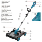 Gisam 3in1 Brushless 12Inch Electric Lawn Mower Cordless Grass Trimmer Garden Foldable Pruning Tool For Makita 18V Battery Pin