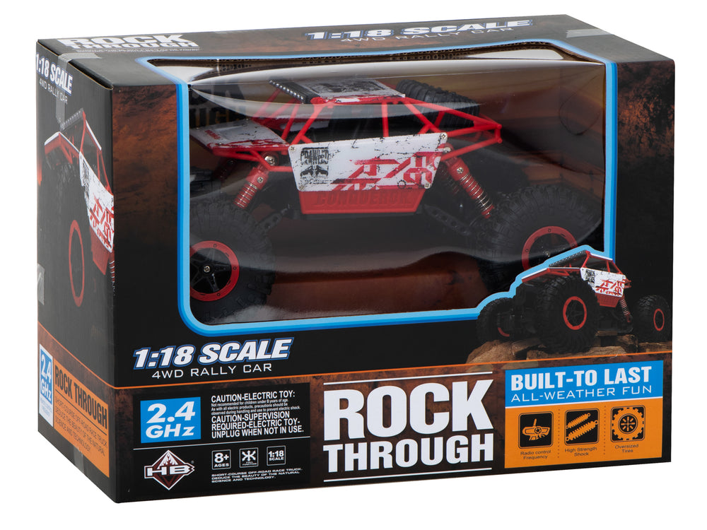 RC auto Rock Crawler HB 2.4GHz 1:18 sarkans