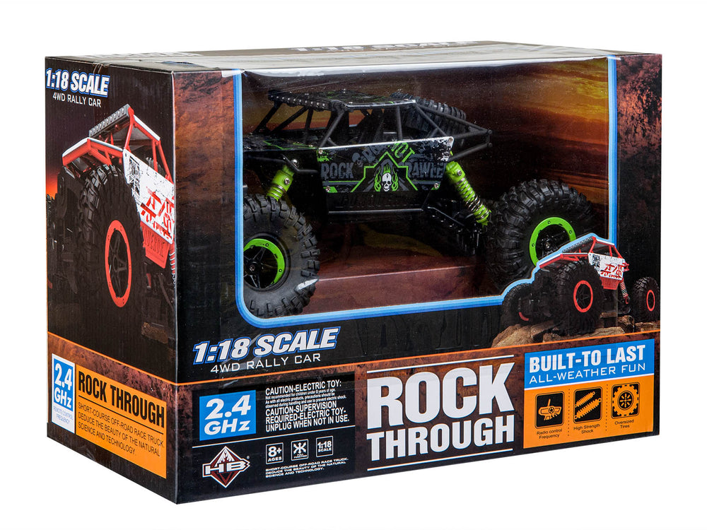 RC auto Rock Crawler HB 2.4GHz 1:18 zaļš