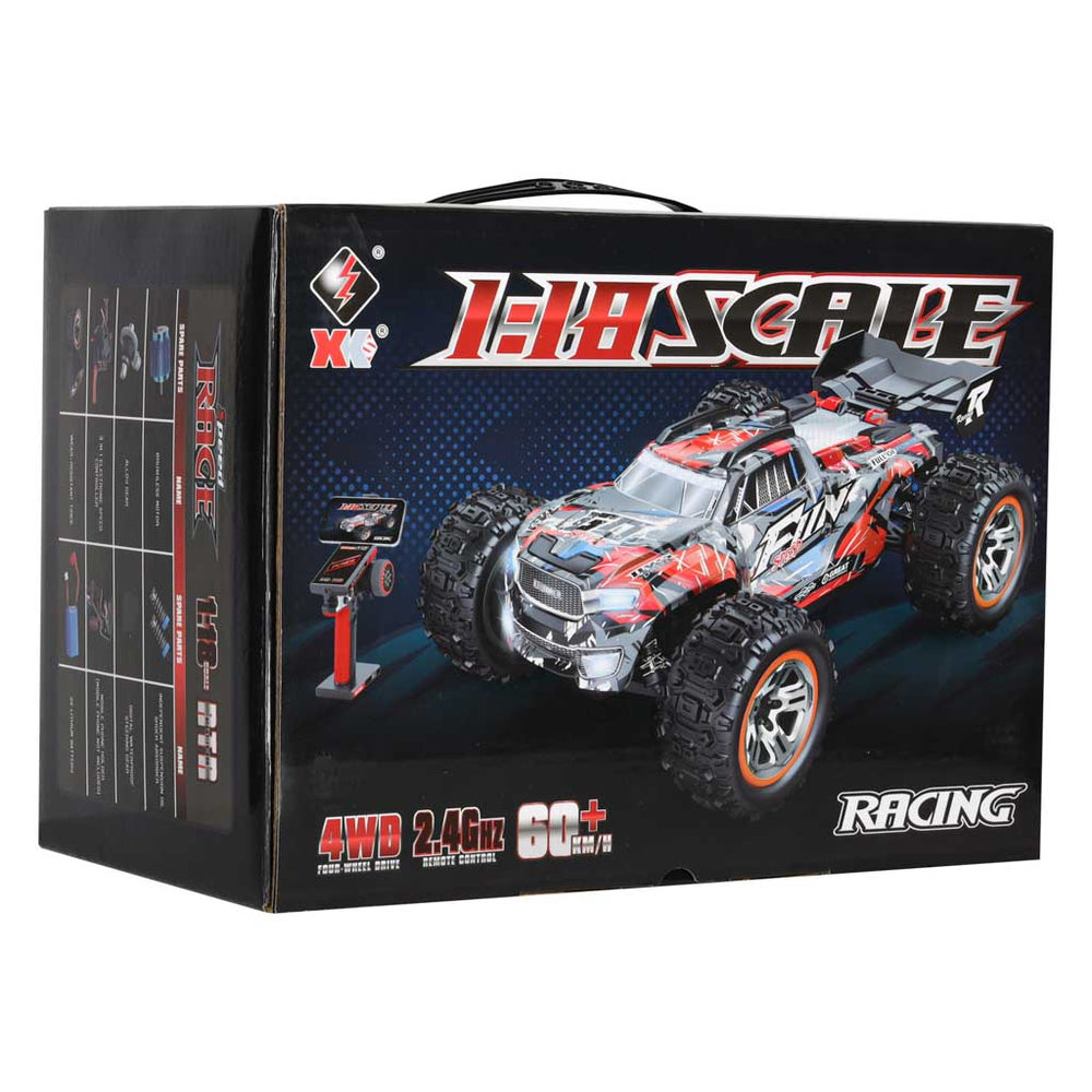 WLToys 184008 RC automašīna 1:18 4WD bezsuku LED RTR 60 km/h