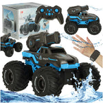 RC auto braukšana pa ūdeni ūdensizturīgs zils