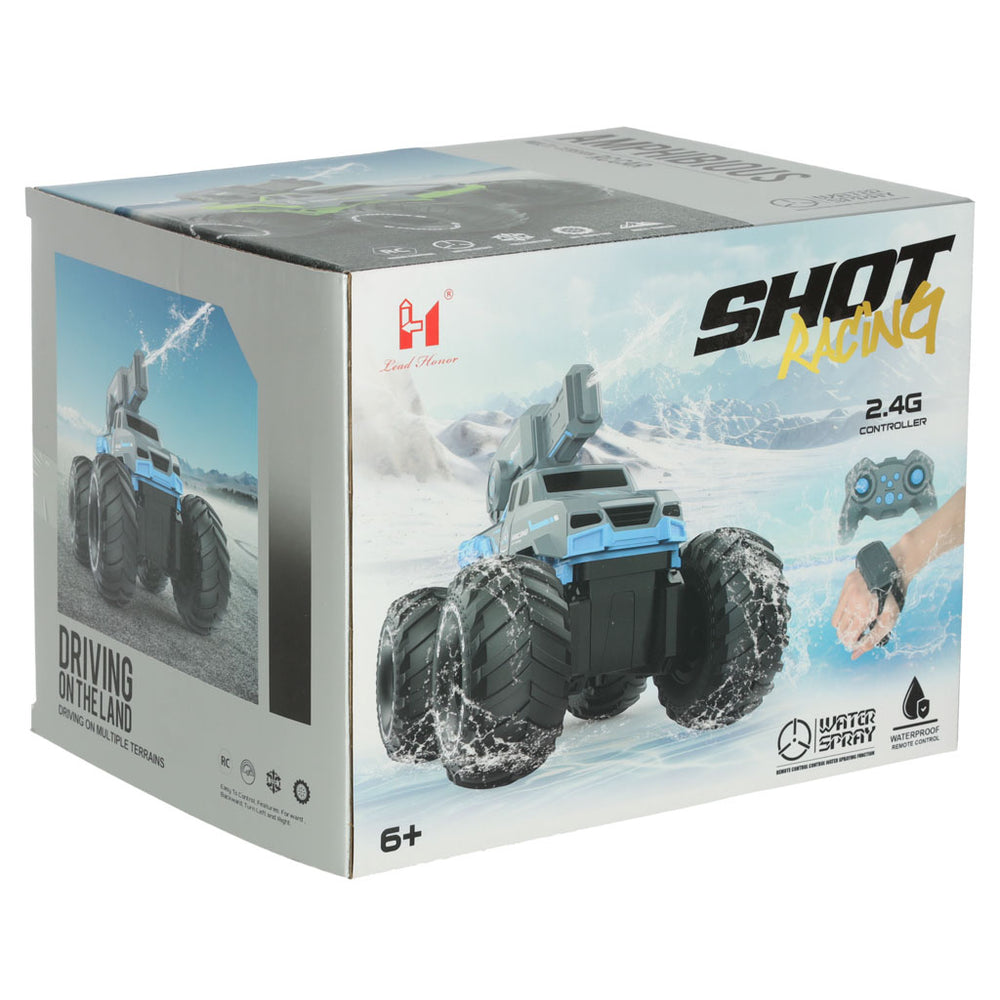 RC auto braukšana pa ūdeni ūdensizturīgs zils