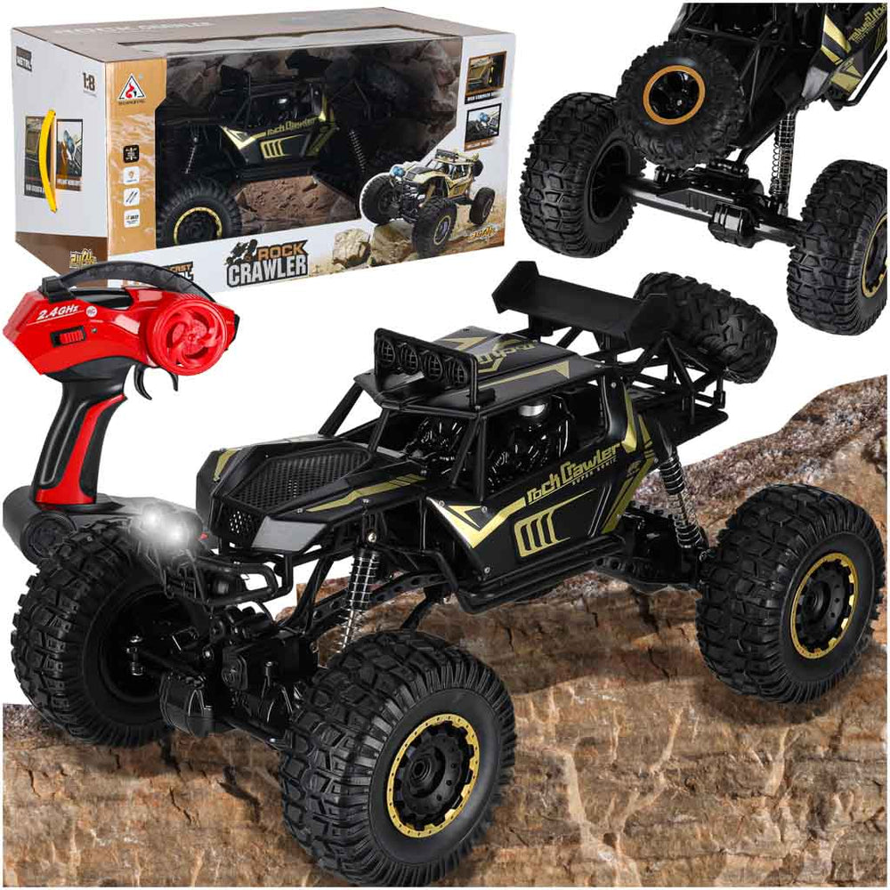RC auto Rock Crawler 2.4GHz 1:8 51cm melns