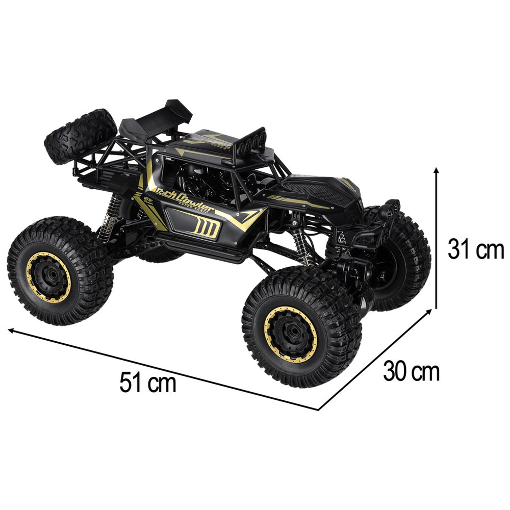 RC auto Rock Crawler 2.4GHz 1:8 51cm melns