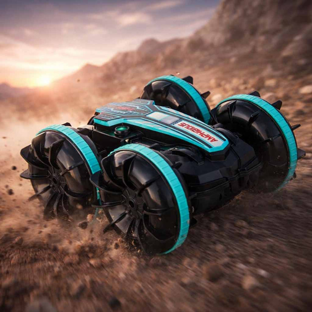 Amfībijas tālvadības automašīna ar žestiem vadāma 4x4 360 2.4GHz 3.7V