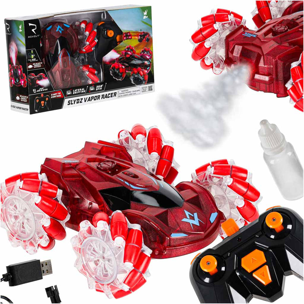 Tālvadības pults vadāma drifta bezceļa automašīna REVOLT Slydz Vapor Racer 360 red