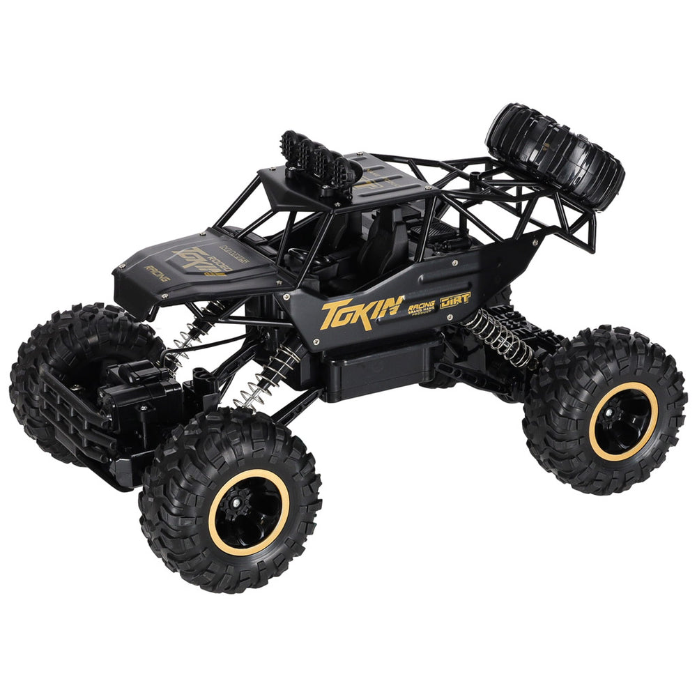 RC auto Rock Crawler 1:12 4WD METAL melns