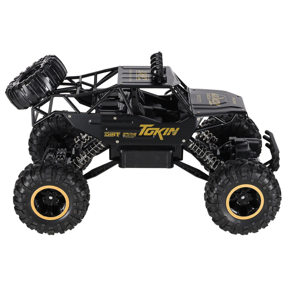 RC auto Rock Crawler 1:12 4WD METAL melns