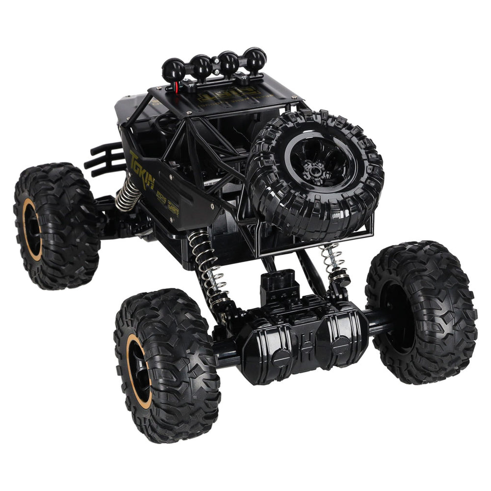 RC auto Rock Crawler 1:12 4WD METAL melns
