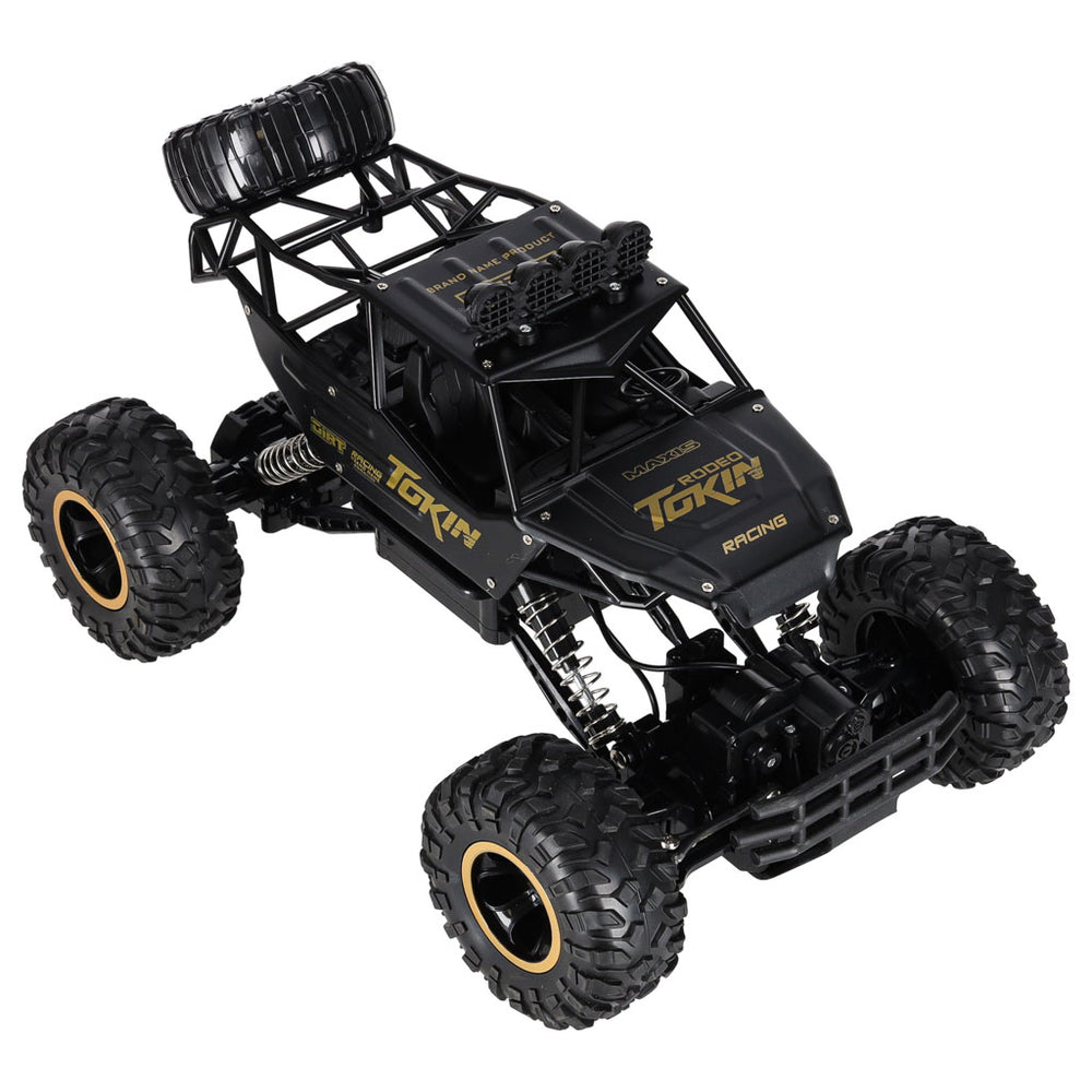 RC auto Rock Crawler 1:12 4WD METAL melns