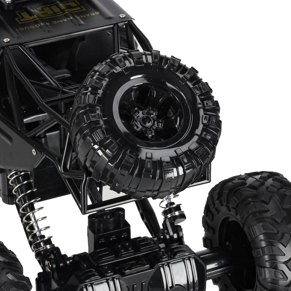 RC auto Rock Crawler 1:12 4WD METAL melns