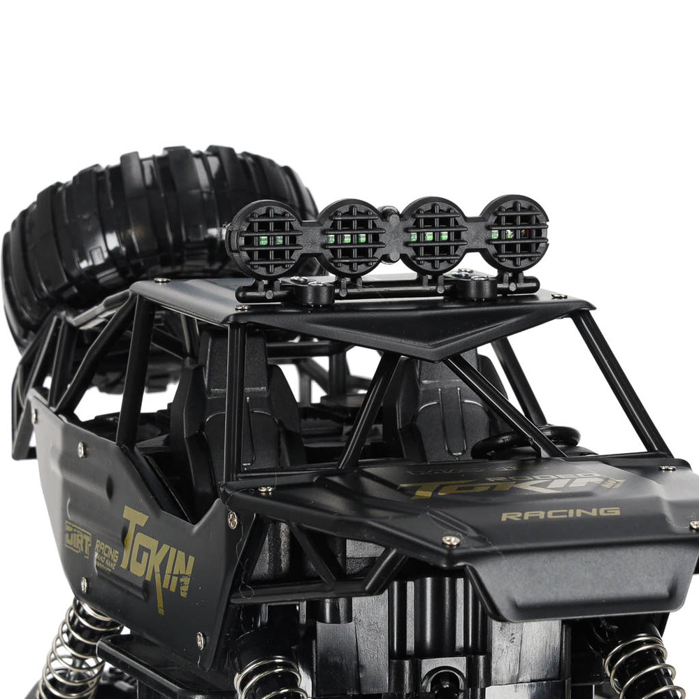 RC auto Rock Crawler 1:12 4WD METAL melns