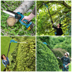Gisam Brushless High Branch Saw & Hedge Trimmer Cordless Multifunction tool 2in1 Trimmer & Chainsaw For makita 18v battery pin