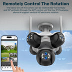 LS VISION 30MP Five Screens Panoramic Security Camera Outdoor 5 PTZ 6 Lens 10X Optical Zoom Auto Tracking Waterproof CCTV Camera