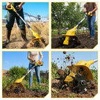 MELLWIN Cordless Electric Garden Tiller Lawn Mower Rototiller For Garden illing and Cultivating Tool For Makita 18V Battery Pin