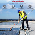 7M Telescopic Water-Fed Cleaning Pole with 180° Pivot Brush, 20m Hose – Universal Kit for Exterior Maintenance of Solar Panels