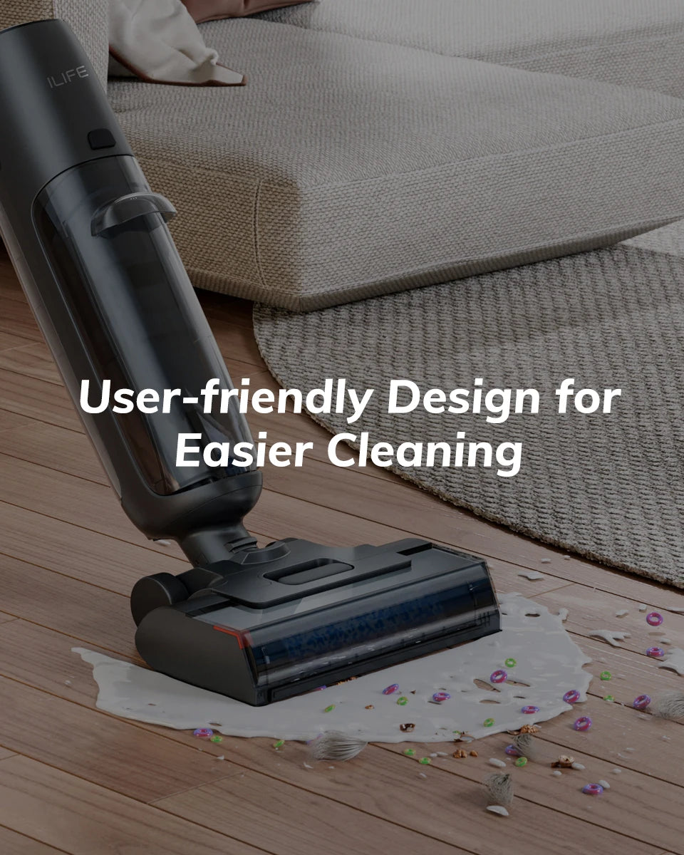 ILIFE W90 Pro Cordless Vacuum Cleaner Mop Wet & Dry, 7000Pa Suction, One Tap Self-Cleaning, Floor Washer, LED Display, Large Dual Water Tank, Upgraded W90