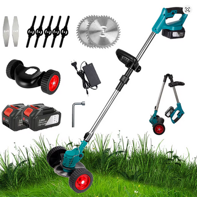 Elektriskais zāles pļāvējs 1500W 100-135cm, bezvadu, salokāms trimmeris dārza apgriešanai/griešanai, instruments Makita akumulatoram