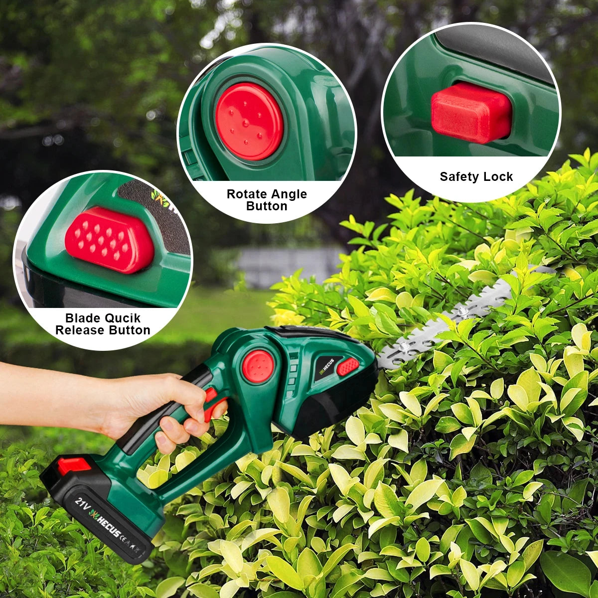 Gisam 2 IN 1 Electric Hedge Trimmer Cordless Household Lawn Mower Pruner Weeding Garden Tools For makita 18v battery pins