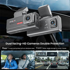 LS VISION 4G Front &Rear View Cameras HD Dash Cam Per Auto Built-in G-sensor /GPS /Long Standby Parking Monitoring /Cloud Sd