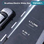 YOFIDRA 200Bar Brushless Electric High Pressure Water Spray Gun 3500W 6IN1 Car Clean Washer Garden Tool For Makita Battery Pin
