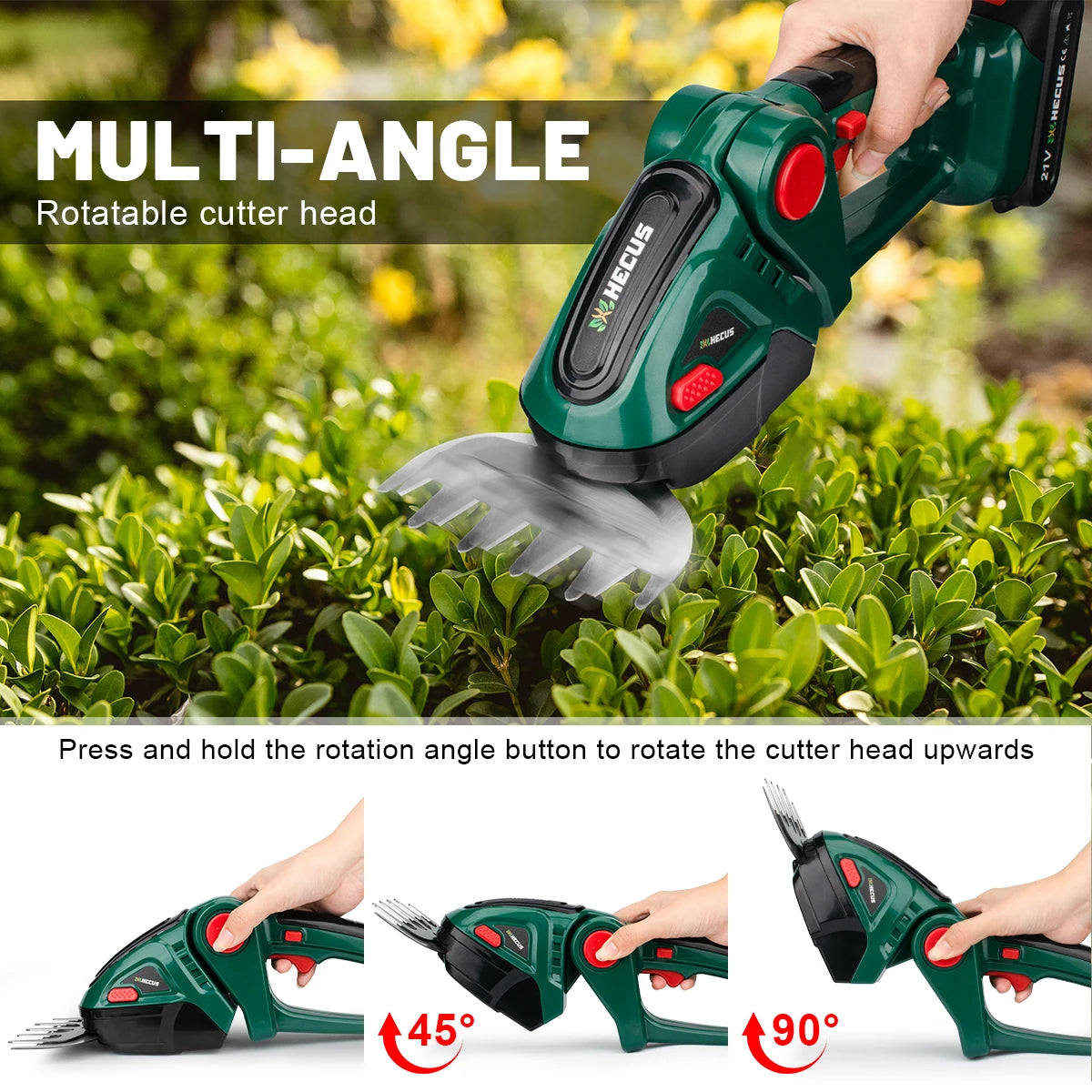 Gisam 2 IN 1 Electric Hedge Trimmer Cordless Household Lawn Mower Pruner Weeding Garden Tools For makita 18v battery pins