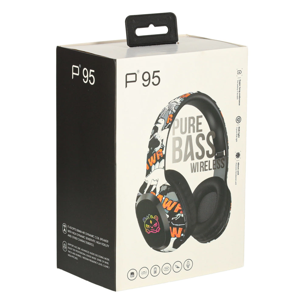 Bluetooth bezvadu austiņas Gaming Sport melnas