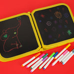 Pārnēsājama krīta tāfeles mīksta piezīmju grāmata skicēšanas grāmata lācītis lācītis
