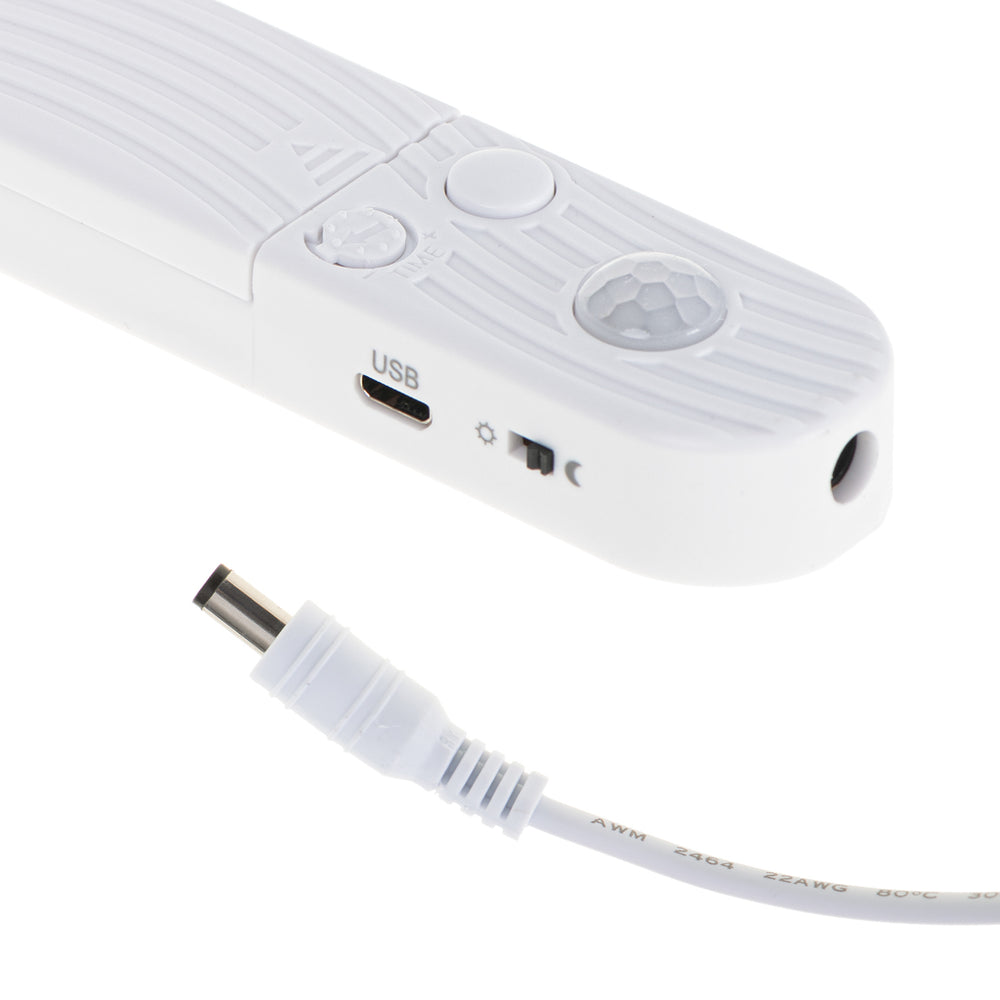 Ar USB akumulatoru darbināms kustības detektors LED sloksne 2M auksti balta