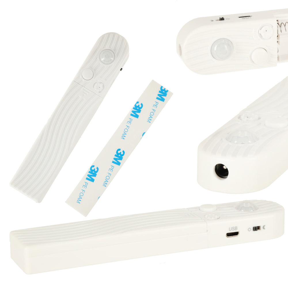Ar akumulatoru darbināma USB kustības detektora LED sloksne 1M silti balta