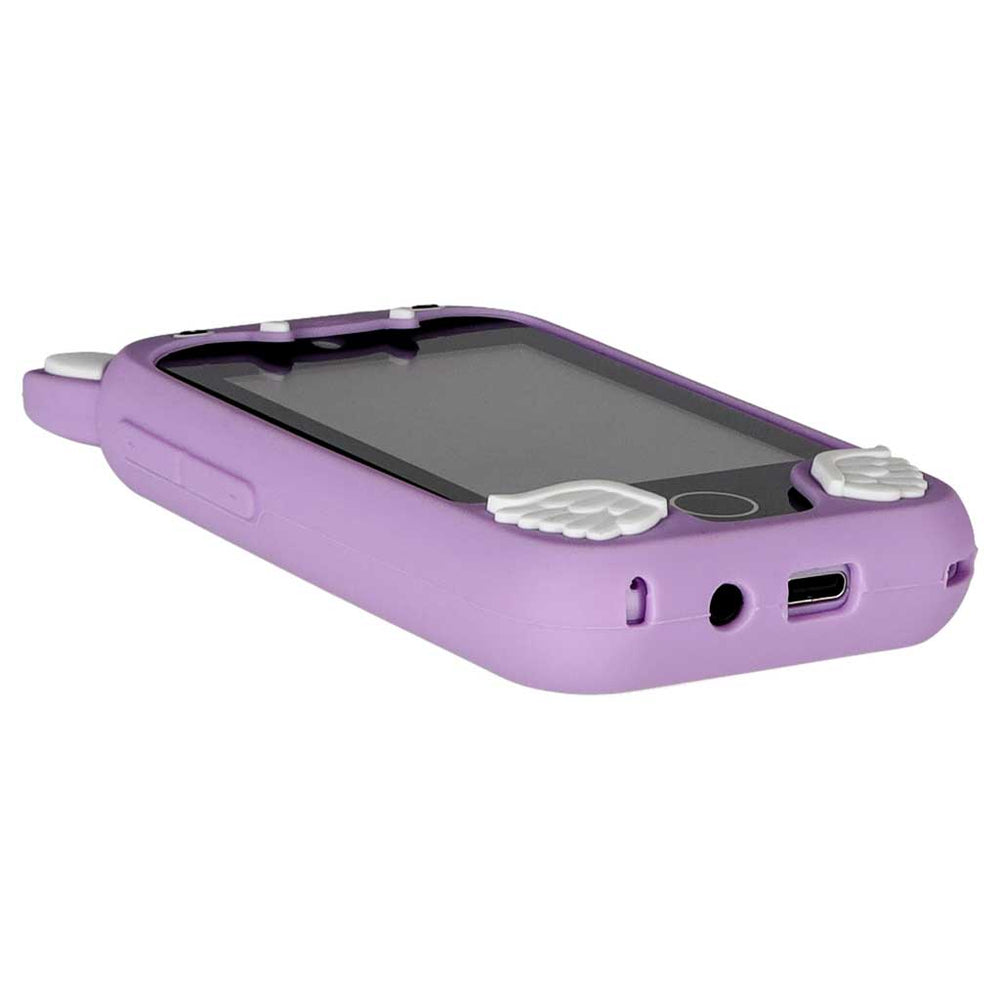 Viedtālrunis bērniem ar kameru un 8 GB atmiņas karti, violets vienradzis