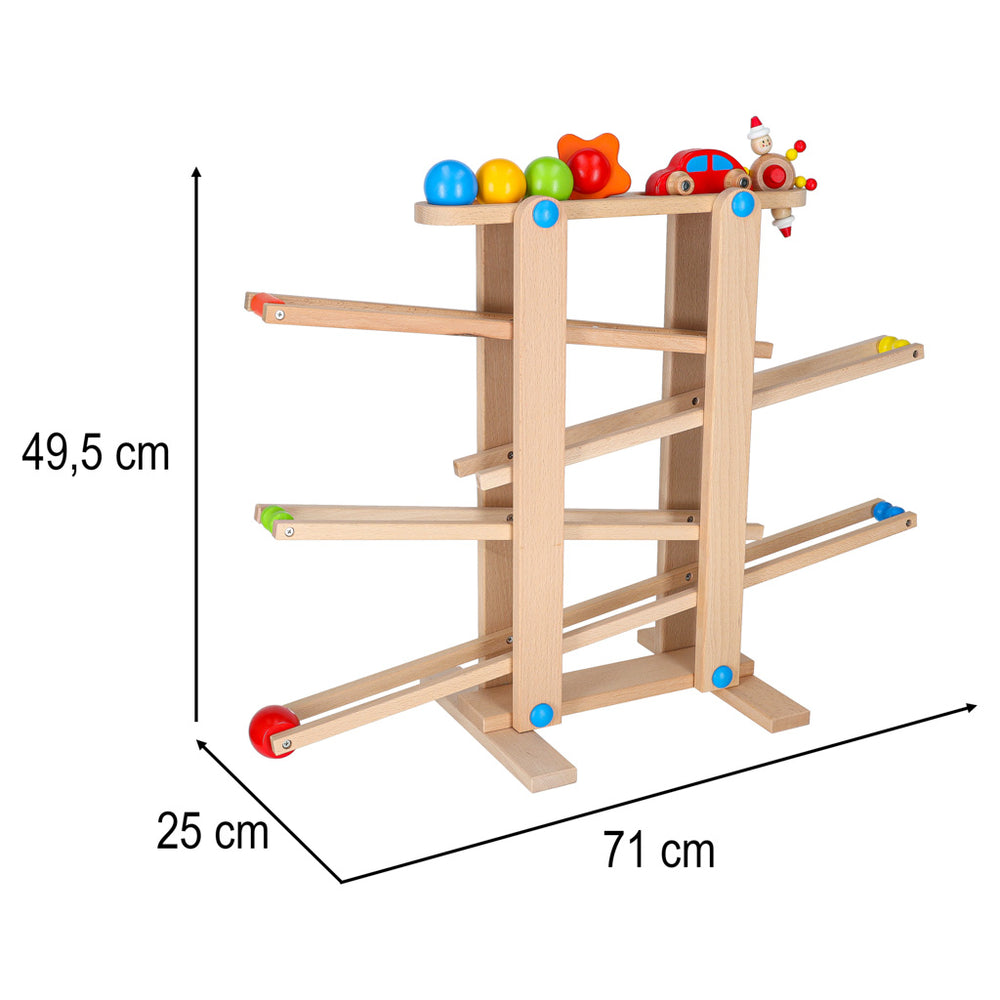 Koka montessori bumbiņu trase XXL