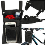 Velosipēda motorollera stūres telefona pannier soma melna