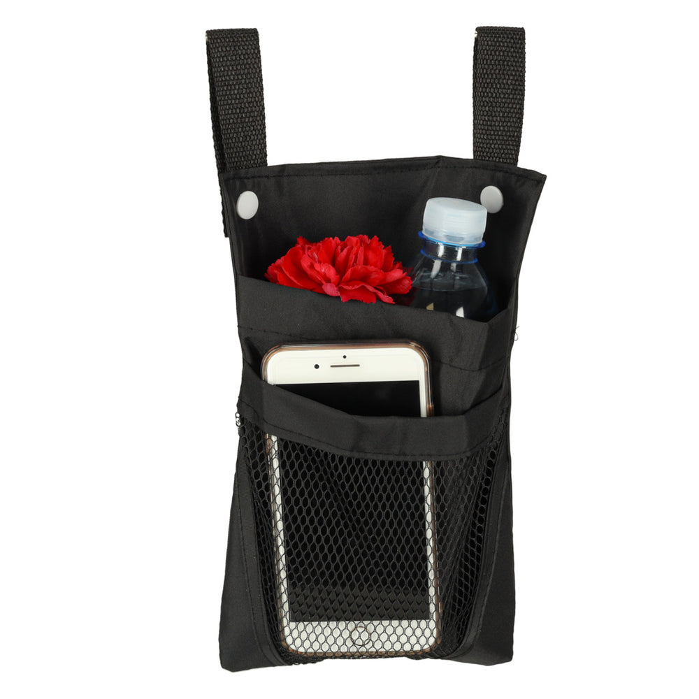Velosipēda motorollera stūres telefona pannier soma melna
