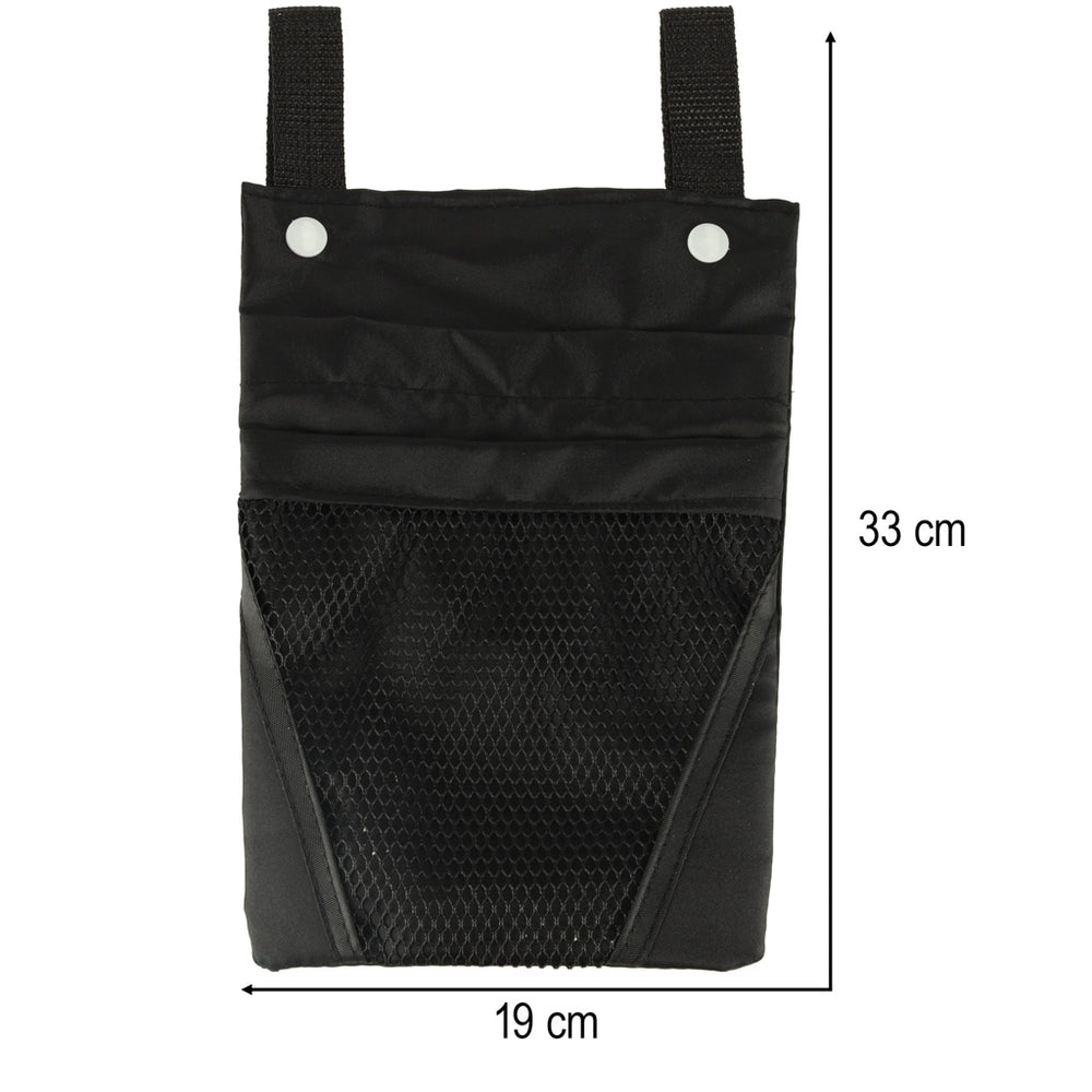 Velosipēda motorollera stūres telefona pannier soma melna
