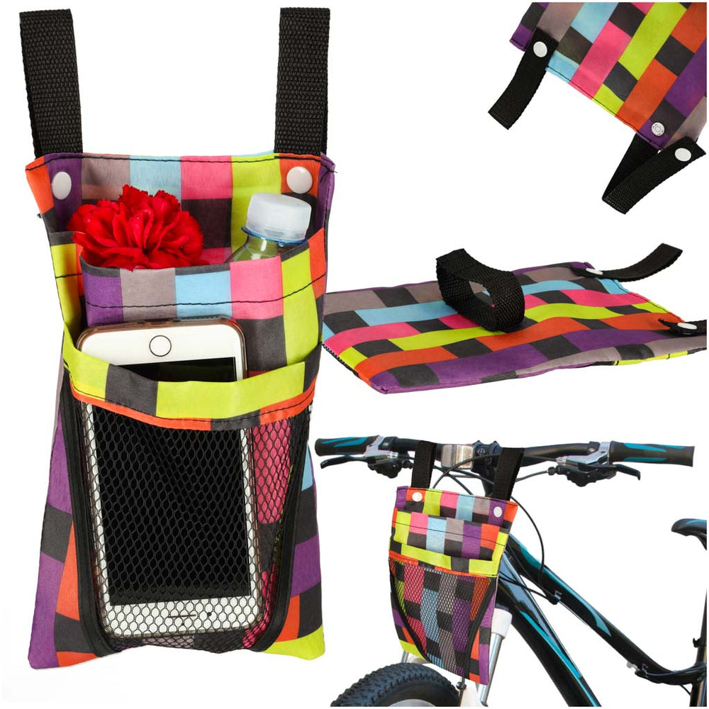 Soma velosipēda motorollera stūrei telefona pannier velosipēda krāsas pārbaude