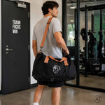 Sporta ceļojumu soma rokas bagāžai lidmašīnai, tūristu rokas bagāžai, melna