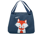 Izolēts termisks maisiņš brokastu pusdienas fox orange