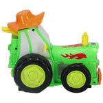 Traktors RC traktors lec dejošanas skaņa zaļa