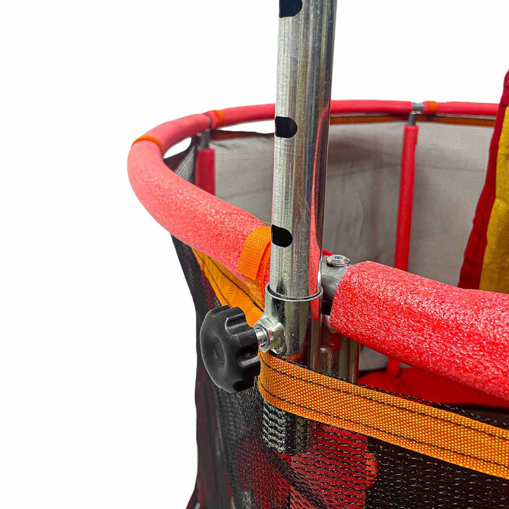 Bērnu batuts dārza bumbu tīkls basketbola 150cm sarkans