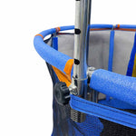 Bērnu batuts dārza bumbu tīkls basketbola 150cm zils